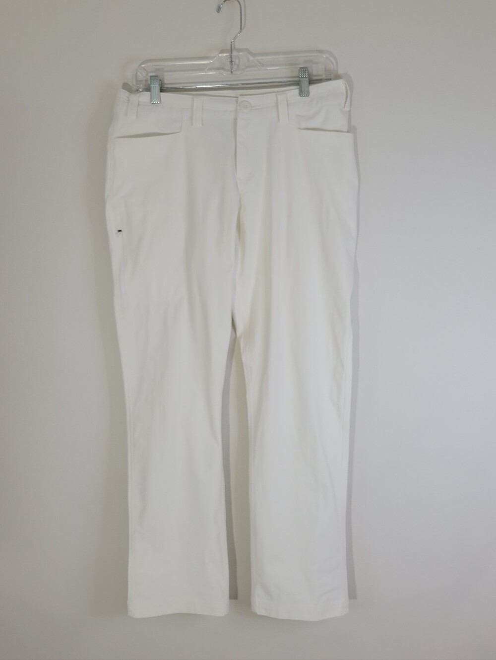 Willit Size 6 Men's White Straight-Leg Pants